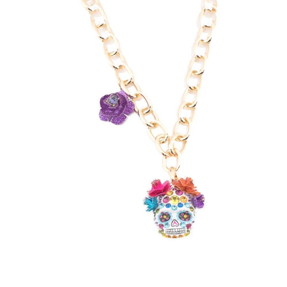 Betsey Johnson Multicolor Skull Necklace